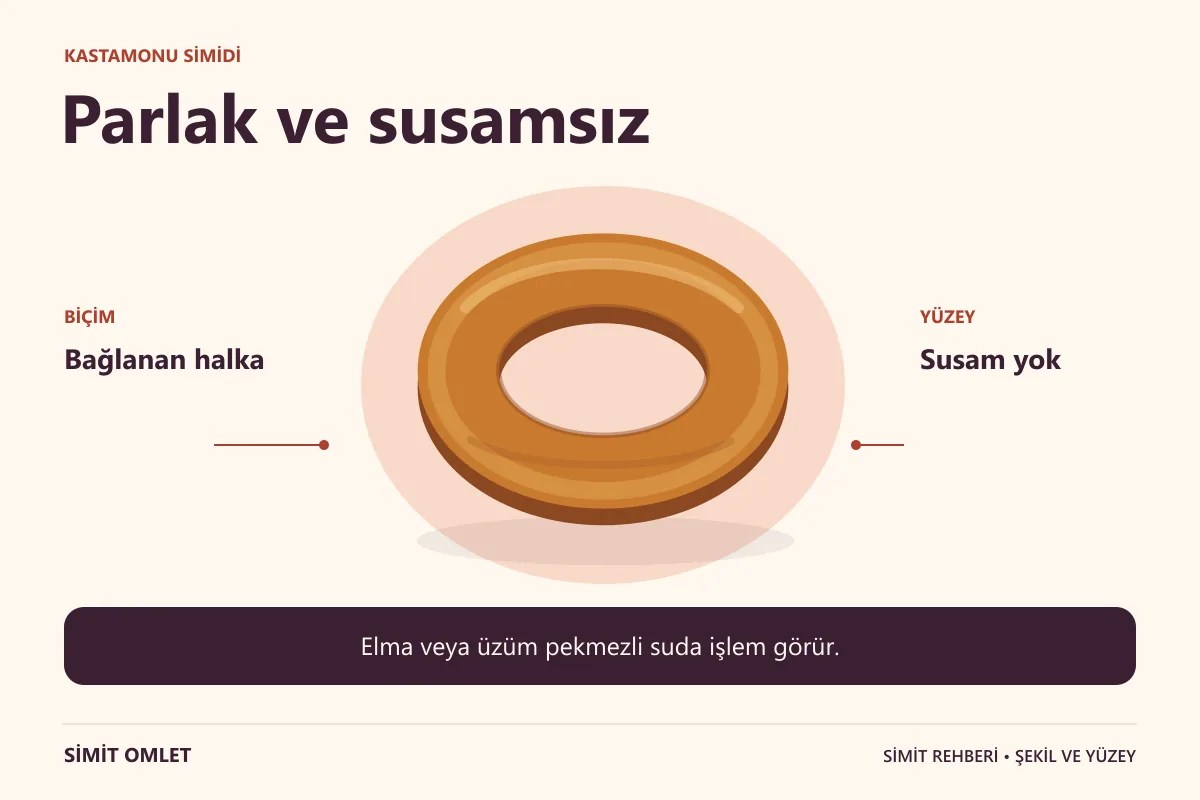 Kastamonu Simidi: Bağlanan halka, Susam yok.