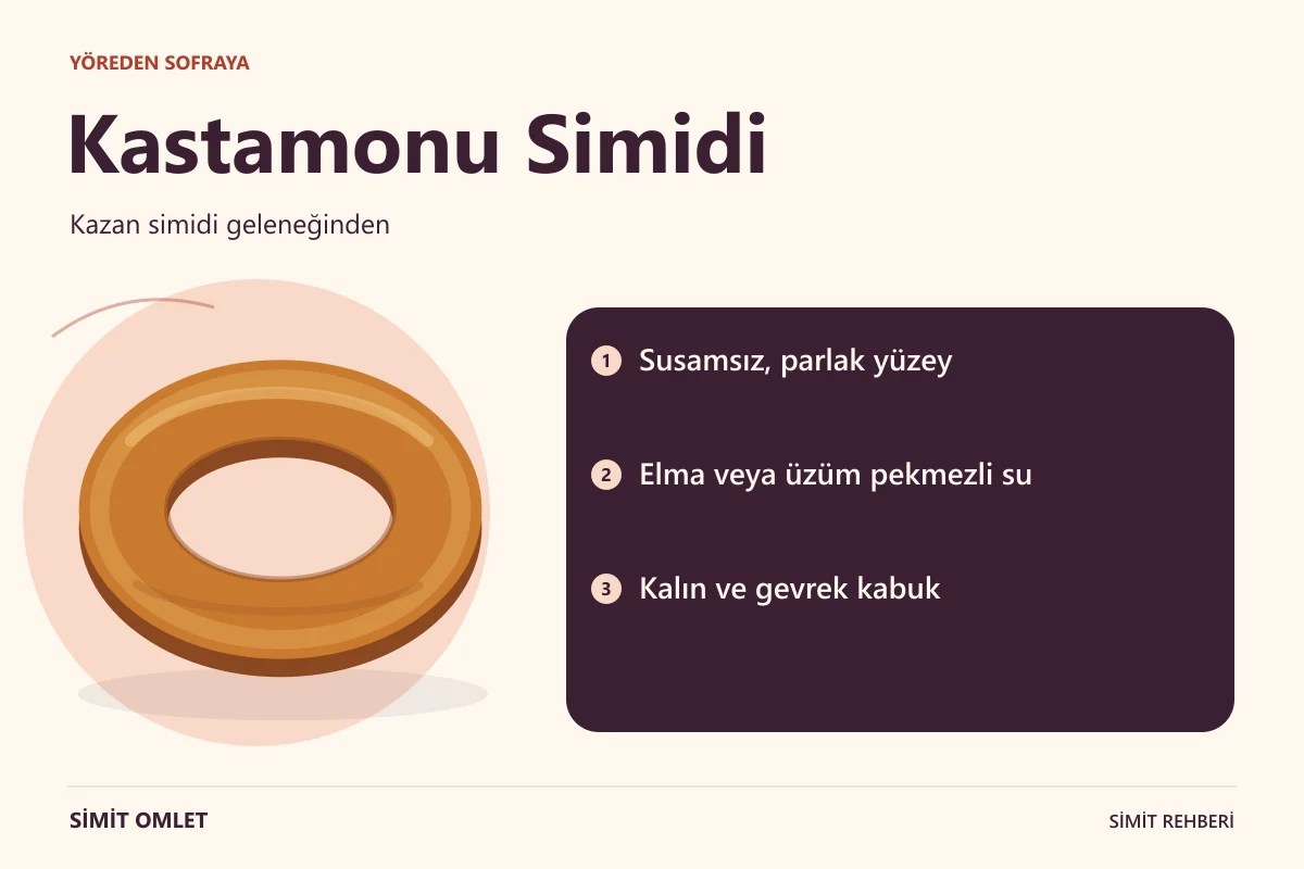 Kastamonu Simidi özelliklerini anlatan bilgi görseli.